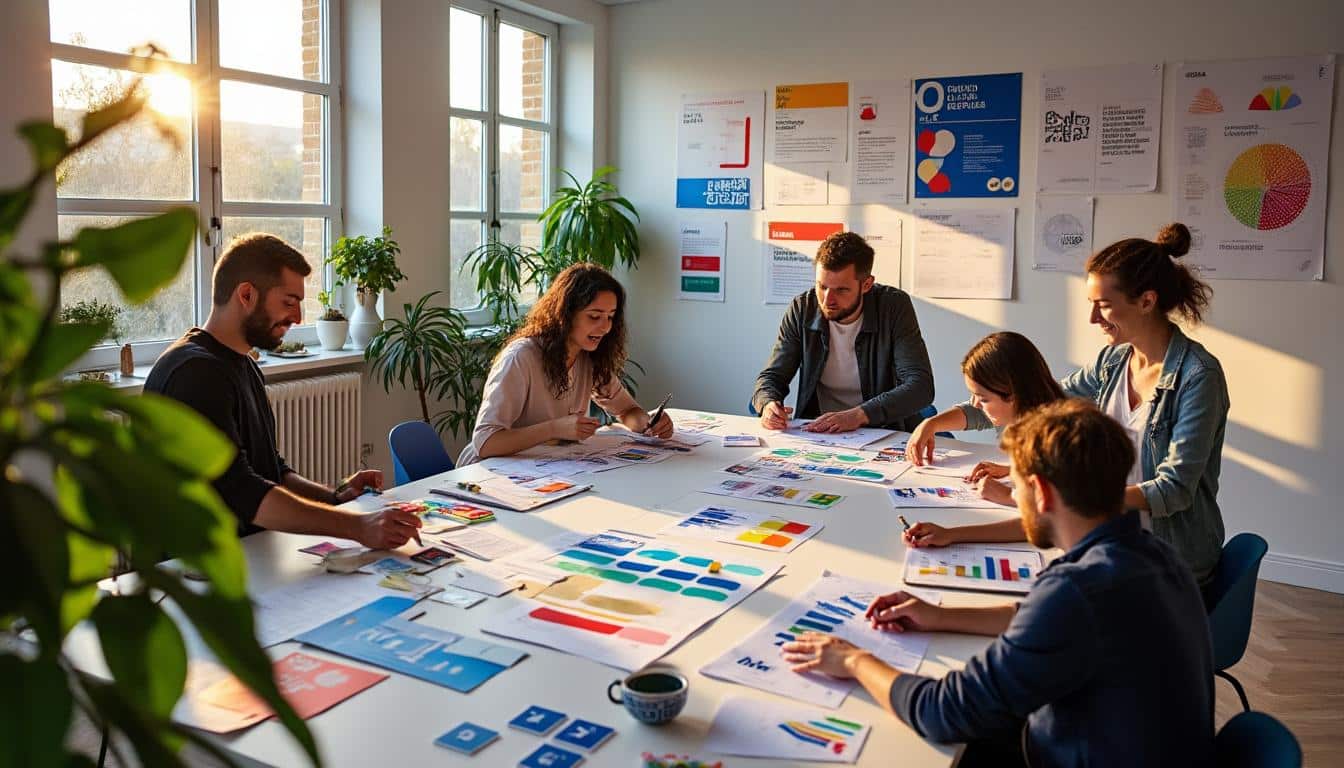 Illustration: Les éléments constitutifs de la charte graphique des JO 2024