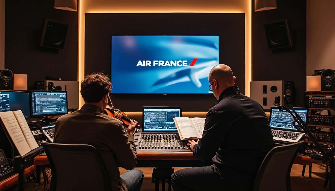 Illustration: Comment la musique façonne l’identité sonore des publicités Air France